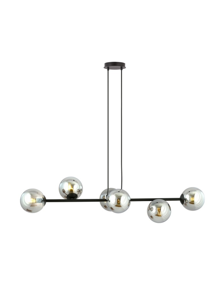 Pendant lamps spheres - Emibig ROSSI 6 BL GRAPHITE Pendant LIGHT BLACK 875/6 - product kolory-swiatla.pl 1
