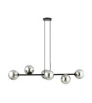 Pendant lamps spheres - Emibig ROSSI 6 BL GRAPHITE Pendant LIGHT BLACK 875/6 - product 2