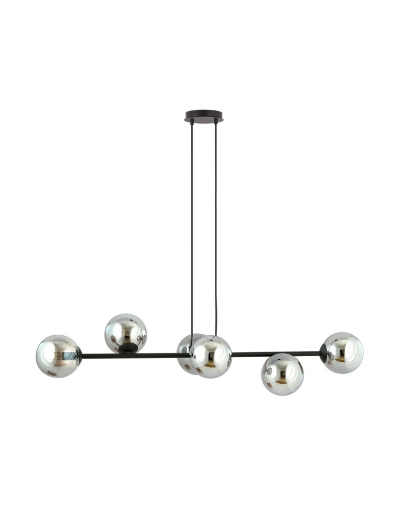 Pendant lamps spheres - Emibig ROSSI 6 BL GRAPHITE Pendant LIGHT BLACK 875/6 - product kolory-swiatla.pl 2