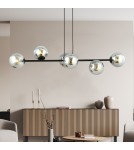 Pendant lamps spheres - Emibig ROSSI 6 BL GRAPHITE Pendant LIGHT BLACK 875/6 - product 4
