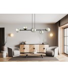Pendant lamps spheres - Emibig ROSSI 6 BL GRAPHITE Pendant LIGHT BLACK 875/6 - product 5