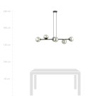 Pendant lamps spheres - Emibig ROSSI 6 BL GRAPHITE Pendant LIGHT BLACK 875/6 - product 7