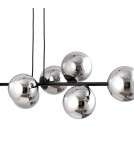 Pendant lamps spheres - Emibig ROSSI 6 BL GRAPHITE Pendant LIGHT BLACK 875/6 - product 9