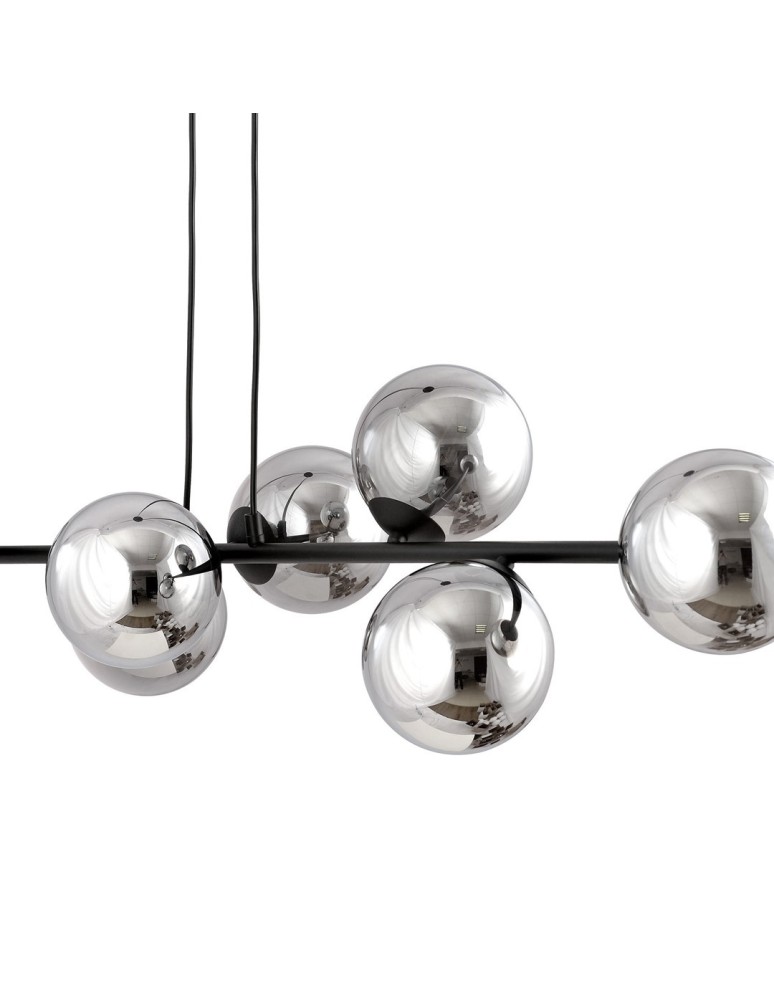 Pendant lamps spheres - Emibig ROSSI 6 BL GRAPHITE Pendant LIGHT BLACK 875/6 - product kolory-swiatla.pl 9