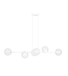 Pendant lamps spheres - Emibig ROSSI 6 WH TRANSPARENT Pendant LAMP WHITE 877/6 - product 1