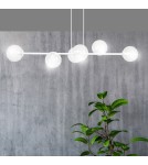 Pendant lamps spheres - Emibig ROSSI 6 WH TRANSPARENT Pendant LAMP WHITE 877/6 - product 6