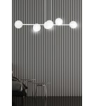 Pendant lamps spheres - Emibig ROSSI 6 WH TRANSPARENT Pendant LAMP WHITE 877/6 - product 8