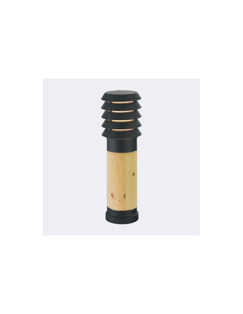 Standing garden lamps - Norlys Alta 49cm 1xE27 IP65 treated wood/Black Standing 1453B - product kolory-swiatla.pl 1
