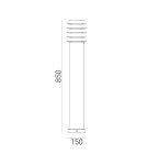 Standing garden lamps - Norlys Alta 85cm 1xE27 IP65 painted wood/fire zinc Standing1440GA - product 2