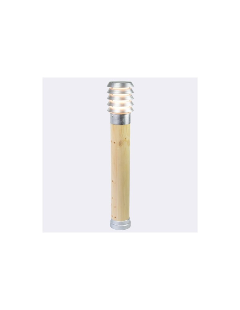 Standing garden lamps - Norlys Alta 85cm 1xE27 IP65 treated wood/fire zinc Standing 1443GA - product kolory-swiatla.pl 1