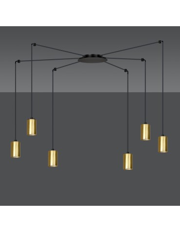 Emibig TRAKER 6 BL/GOLD LAMPA WISZĄCA CZARNY/ZŁOTY 526/6 - produkt 2