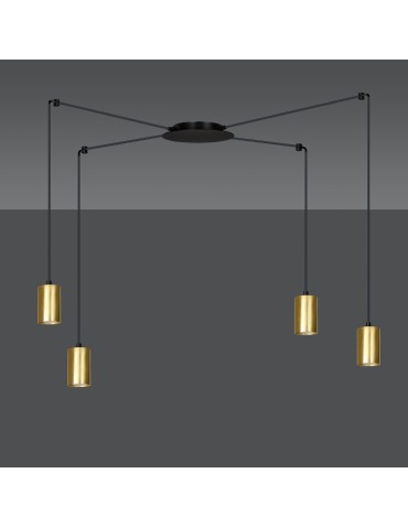 Emibig TRAKER 4 BL/GOLD LAMPA WISZĄCA CZARNY/ZŁOTY 526/4 - produkt 2