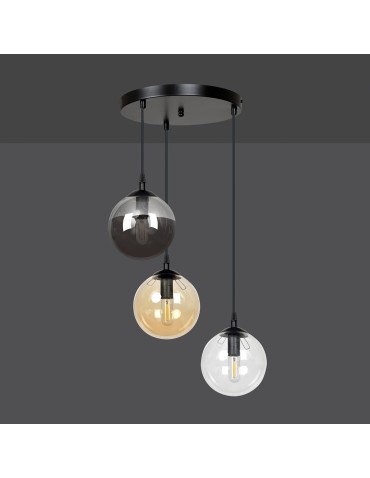 Emibig COSMO 3 BL PREMIUM MIX LAMPA WISZĄCA CZARNY 714/3PREM - produkt 2