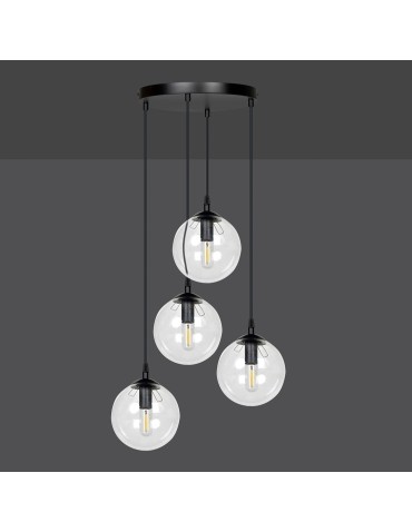 Emibig COSMO 4 BL PREMIUM TRANSPARENT LAMPA WISZĄCA CZARNY 711/4PREM - produkt 2