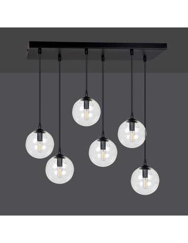 Emibig COSMO 6 BL TRANSPARENT LAMPA WISZĄCA CZARNY 711/6 - produkt 2