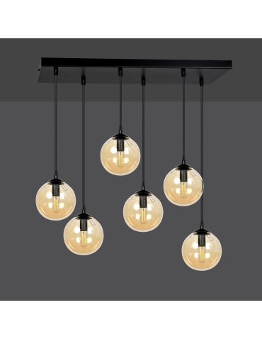 Emibig COSMO 6 BL MIODOWY LAMPA WISZĄCA CZARNY 713/6 - produkt 2