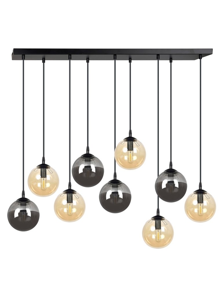 Pendant lamps spheres - Emibig COSMO 9 BL MIX1 Pendant LIGHT BLACK 714/9M1 - product kolory-swiatla.pl 1