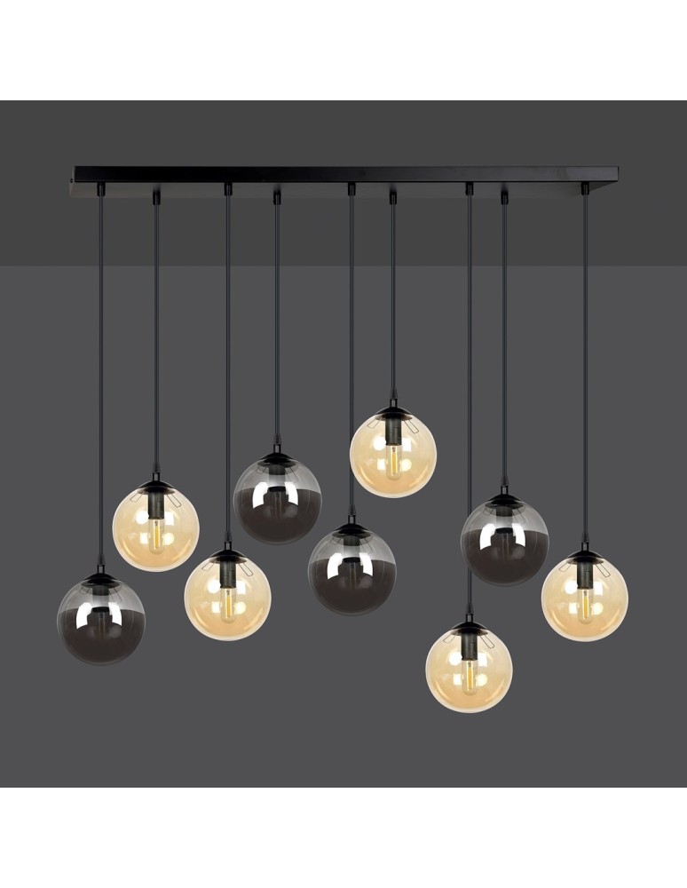 Pendant lamps spheres - Emibig COSMO 9 BL MIX1 Pendant LIGHT BLACK 714/9M1 - product kolory-swiatla.pl 2