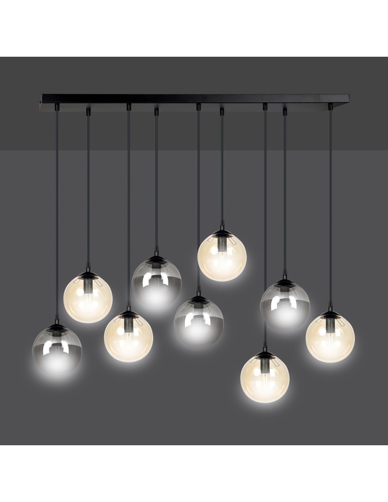 Pendant lamps spheres - Emibig COSMO 9 BL MIX1 Pendant LIGHT BLACK 714/9M1 - product kolory-swiatla.pl 3