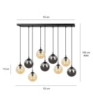 Pendant lamps spheres - Emibig COSMO 9 BL MIX1 Pendant LIGHT BLACK 714/9M1 - product 8