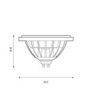LED ES111 GU10 230V bulbs - Azzardo WIFI LED ES111 15W WHITE 3000K LED Bulb White AZ3362. - product 2