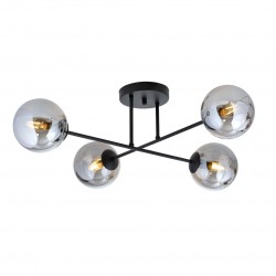 Emibig SPLENDI 3 BL GRAFIT Lampa sufitowa Czarny,Złoty 1246/3