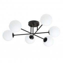 Emibig ROMA 6 BL OPAL Lampa sufitowa Czarny 1232/6