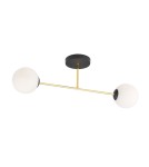 Lampy sufitowe kule - Emibig MAGNUM 2 BL OPAL Lampa sufitowa Czarny,Złoty 1233/2 - produkt 2