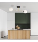 Lampy sufitowe kule - Emibig MAGNUM 2 BL OPAL Lampa sufitowa Czarny,Złoty 1233/2 - produkt 4