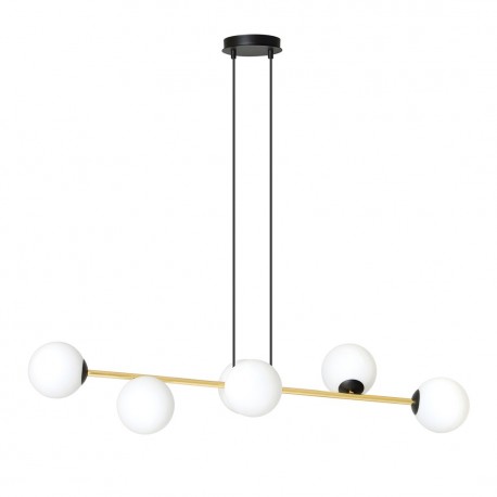 Emibig GRAVITY 6 BL OPAL Lampa wisząca Czarny,Złoty 1241/6