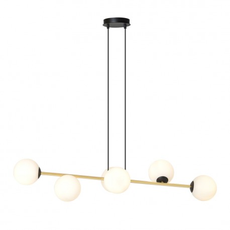 Emibig GRAVITY 6 BL OPAL Lampa wisząca Czarny,Złoty 1241/6