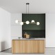 Emibig GRAVITY 6 BL OPAL Lampa wisząca Czarny,Złoty 1241/6