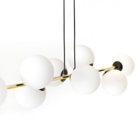 Emibig GRAVITY 6 BL OPAL Lampa wisząca Czarny,Złoty 1241/6