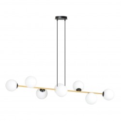 Emibig GRAVITY 8 BL OPAL Lampa wisząca Czarny,Złoty 1241/8