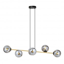 Emibig GRAVITY 6 BL GRAFIT Lampa wisząca Czarny,Złoty 1237/6