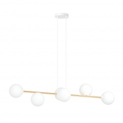 Emibig GRAVITY 6 WH GOLD Lampa wisząca Biały,Złoty 1242/6