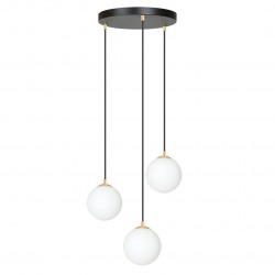 Emibig ROYAL 3 BL Lampa wisząca Czarny,Złoty 1243/3