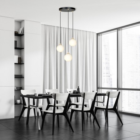 Emibig ROYAL 3 BL Lampa wisząca Czarny,Złoty 1243/3