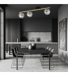 Lampy sufitowe kule - Emibig MONZA 3 BL GRAFIT Lampa sufitowa Czarny,Złoty 1250/3 - produkt 4