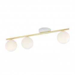 Emibig MONZA 3 WH OPAL Lampa sufitowa Biały,Złoty 1253/3