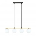 Emibig ALORA 4 BL OPAL Lampa wisząca Czarny,Złoty 1254/4