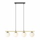 Emibig ALORA 4 BL OPAL Lampa wisząca Czarny,Złoty 1254/4