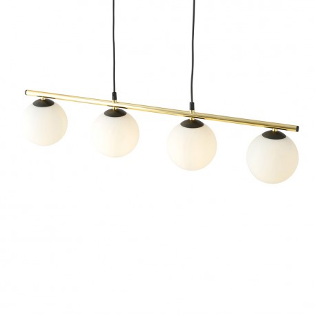 Emibig ALORA 4 BL OPAL Lampa wisząca Czarny,Złoty 1254/4