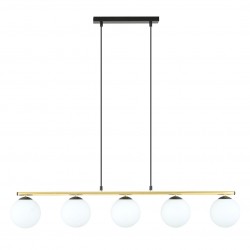 Emibig ALLORA 5 BL OPAL Lampa wisząca Czarny,Złoty 1254/5