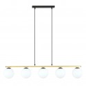 Emibig ALLORA 5 BL OPAL Lampa wisząca Czarny,Złoty 1254/5