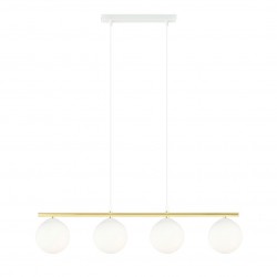 Emibig ALLORA 4 WH OPAL Lampa wisząca Biały,Złoty 1255/4