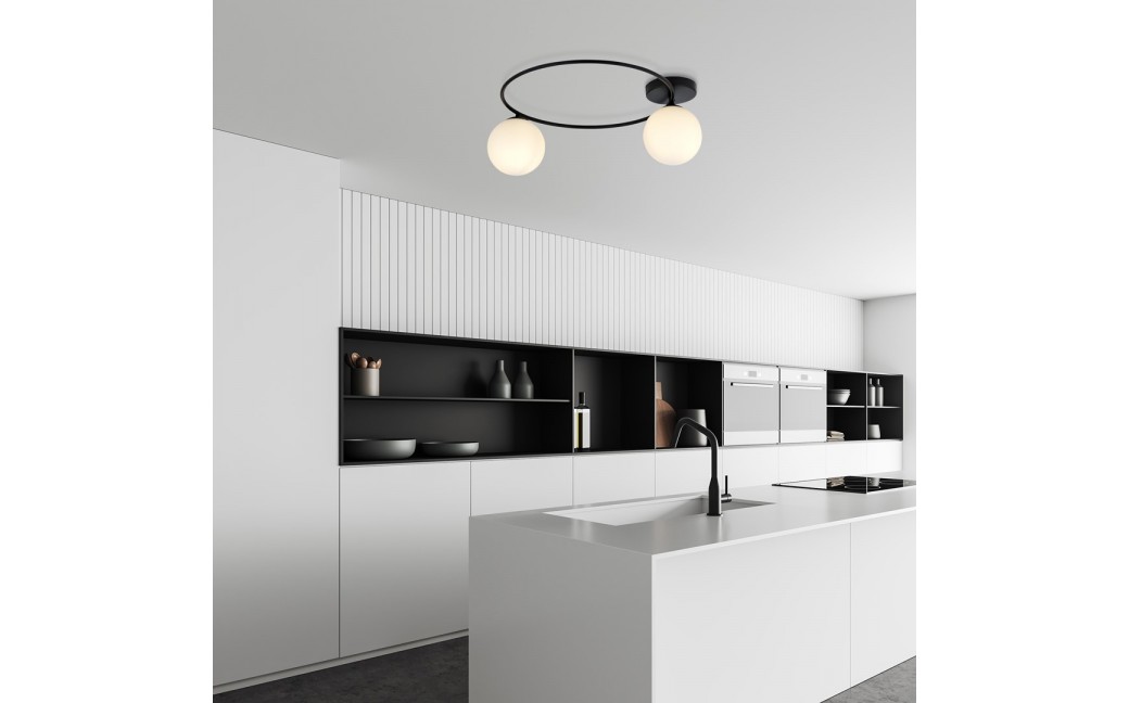 Emibig SOPRA 2 BL OPAL Lampa sufitowa Czarny 1257/2