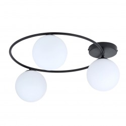 Emibig SOPRA 3 BL OPAL Lampa sufitowa Czarny 1257/3