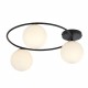 Emibig SOPRA 3 BL OPAL Lampa sufitowa Czarny 1257/3