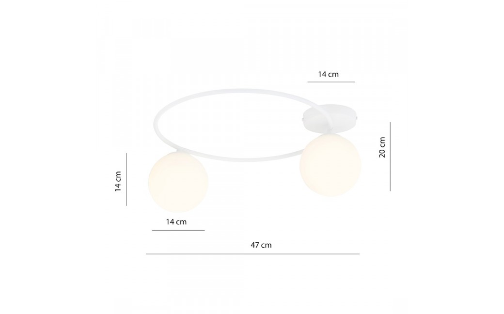Emibig SOPRA 2 WH OPAL Lampa sufitowa Biały 1258/2